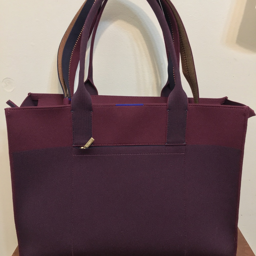 Rothy’s The Classic Tote Dark Aubergine Laptop Work Travel Shoulder Bag - Picture 11 of 16